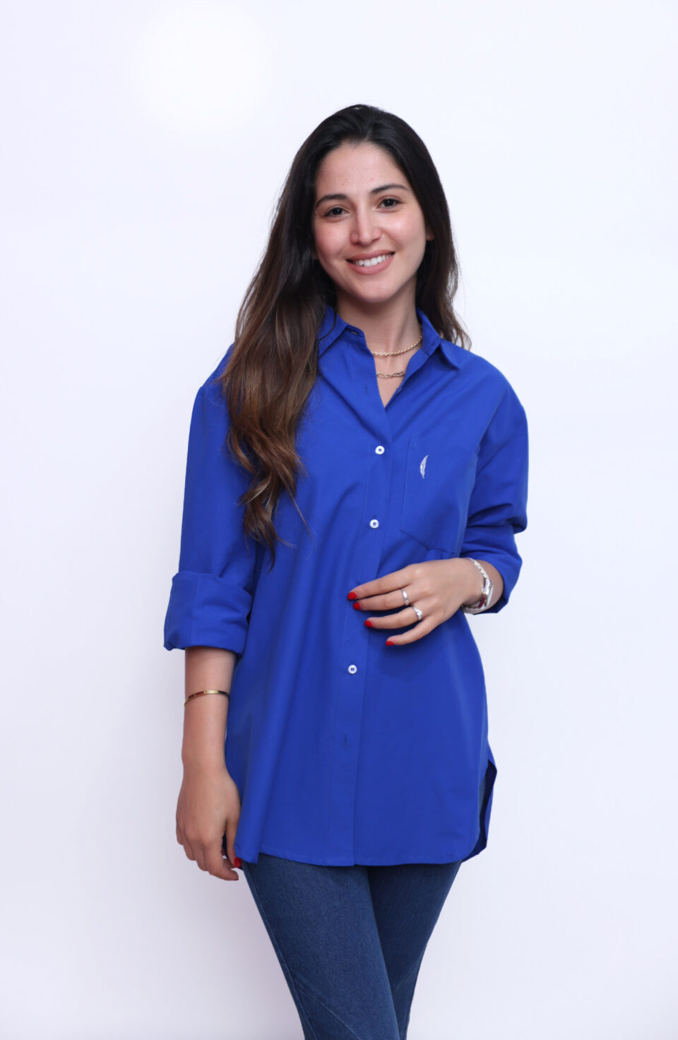 Chemise femme oversize Bleu foncé – Coupe fluide & élégante